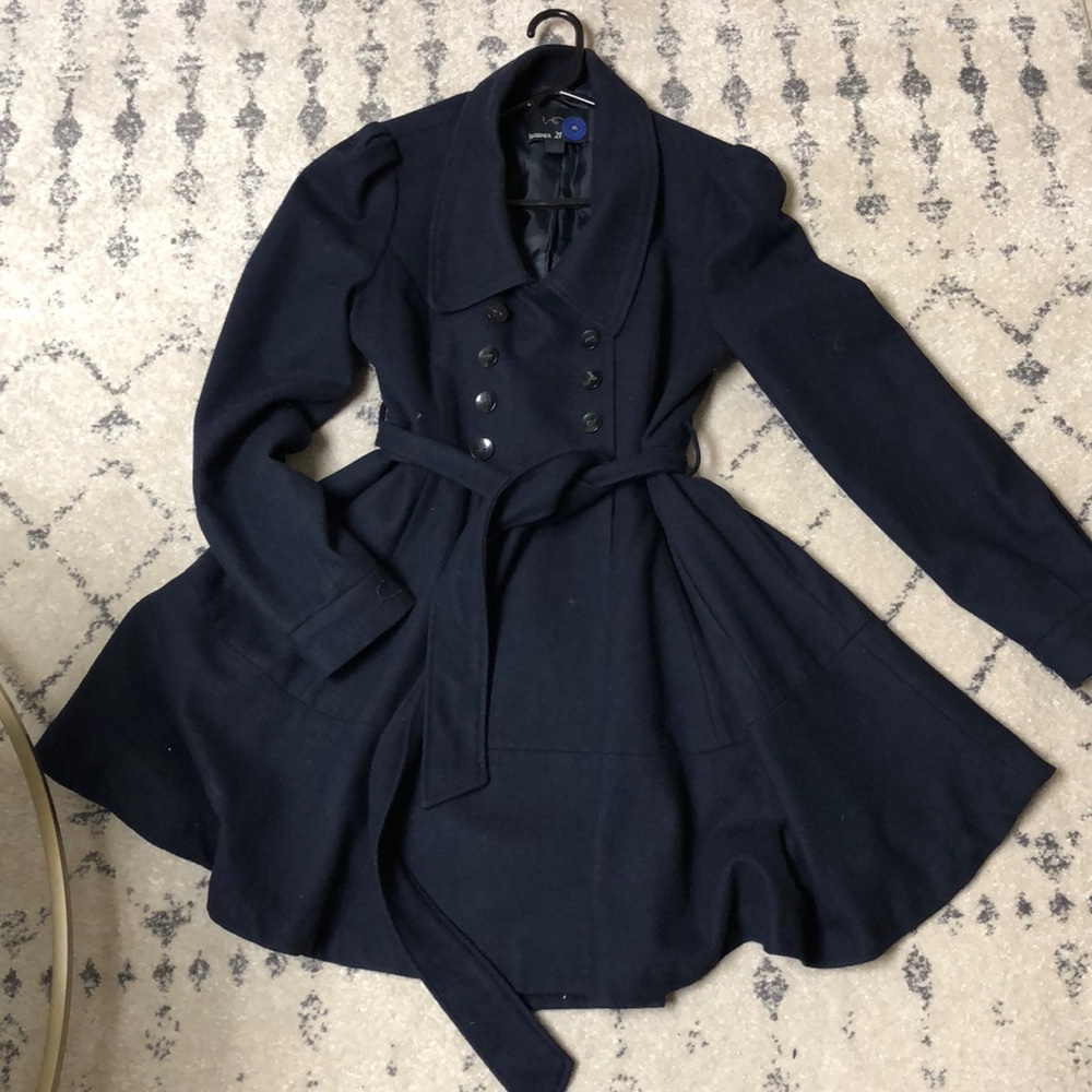 Navy A-line Peacoat